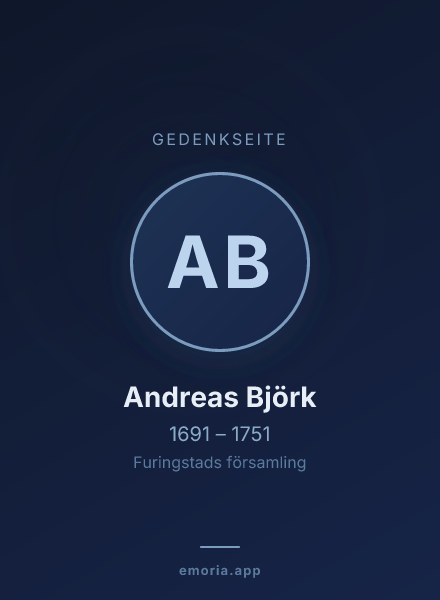 Gedenkportrait von Andreas Björk
