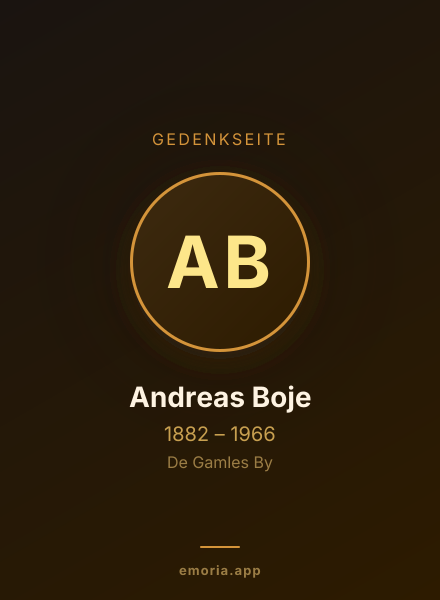 Gedenkportrait von Andreas Boje