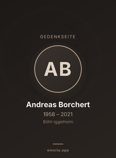 Gedenkportrait von Andreas Borchert