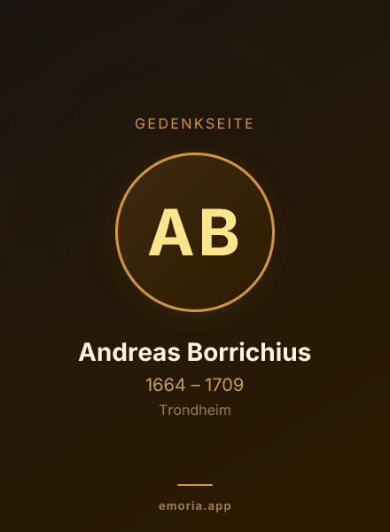 Gedenkportrait von Andreas Borrichius