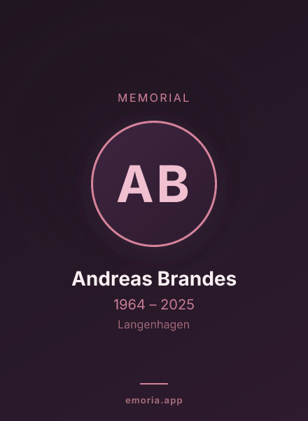Memorial portrait of Andreas Brandes