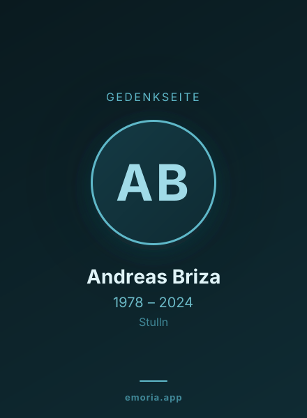 Gedenkportrait von Andreas Briza
