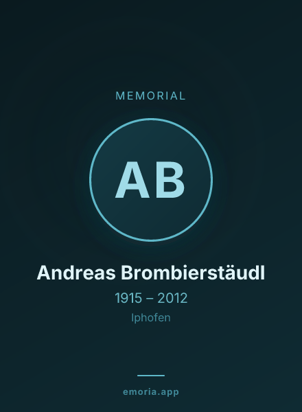Memorial portrait of Andreas Brombierstäudl