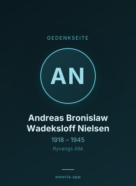 Gedenkportrait von Andreas Bronislaw Wadeksloff Nielsen