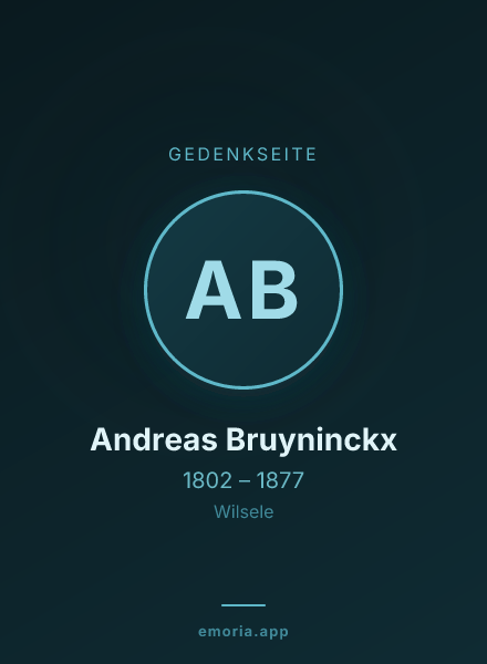 Gedenkportrait von Andreas Bruyninckx