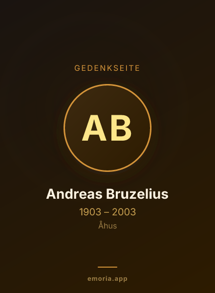 Gedenkportrait von Andreas Bruzelius