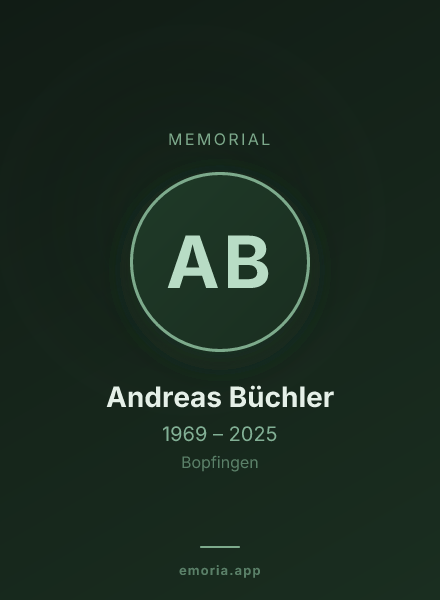 Memorial portrait of Andreas Büchler