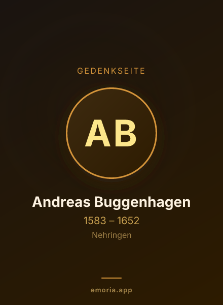 Gedenkportrait von Andreas Buggenhagen