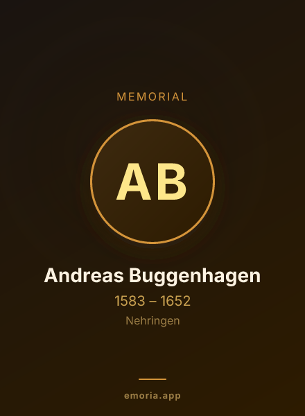 Memorial portrait of Andreas Buggenhagen