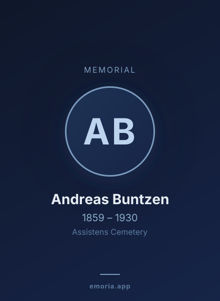 Memorial portrait of Andreas Buntzen