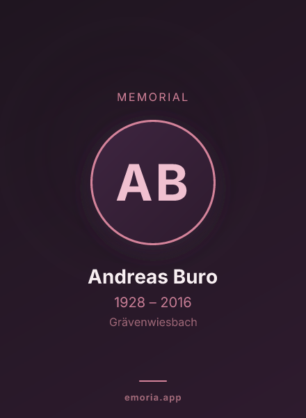Memorial portrait of Andreas Buro