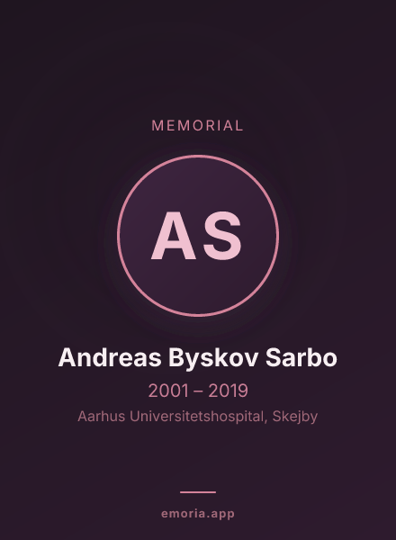 Memorial portrait of Andreas Byskov Sarbo