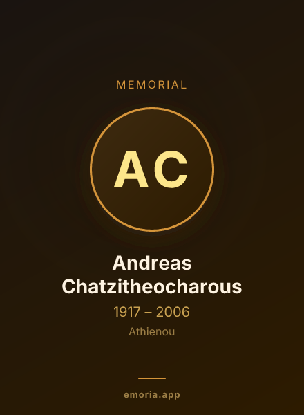 Memorial portrait of Andreas Chatzitheocharous