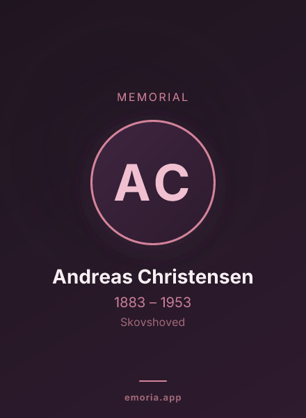 Memorial portrait of Andreas Christensen
