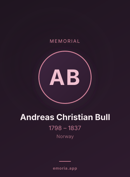 Memorial portrait of Andreas Christian Bull