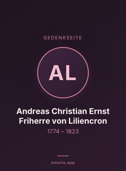 Gedenkportrait von Andreas Christian Ernst Friherre von Liliencron