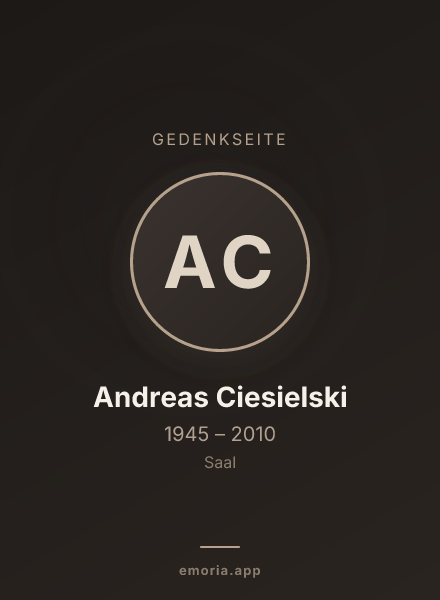 Gedenkportrait von Andreas Ciesielski