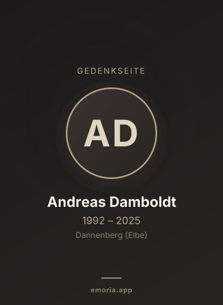 Gedenkportrait von Andreas Damboldt