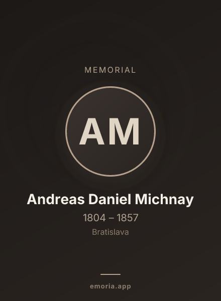 Memorial portrait of Andreas Daniel Michnay