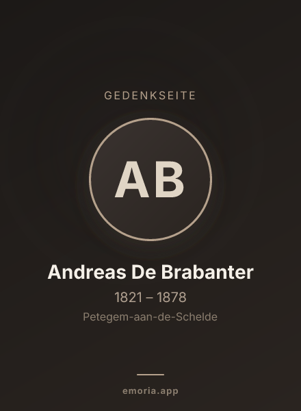 Gedenkportrait von Andreas De Brabanter