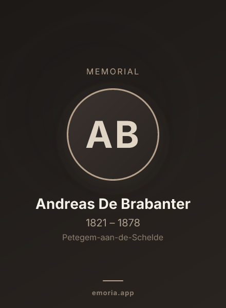 Memorial portrait of Andreas De Brabanter