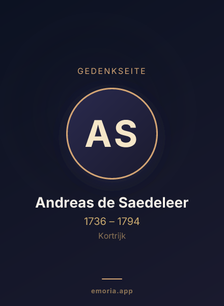 Gedenkportrait von Andreas de Saedeleer