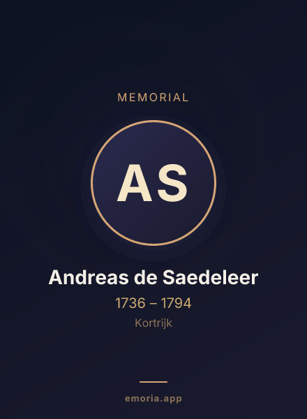 Memorial portrait of Andreas de Saedeleer
