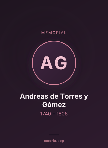 Memorial portrait of Andreas de Torres y Gómez