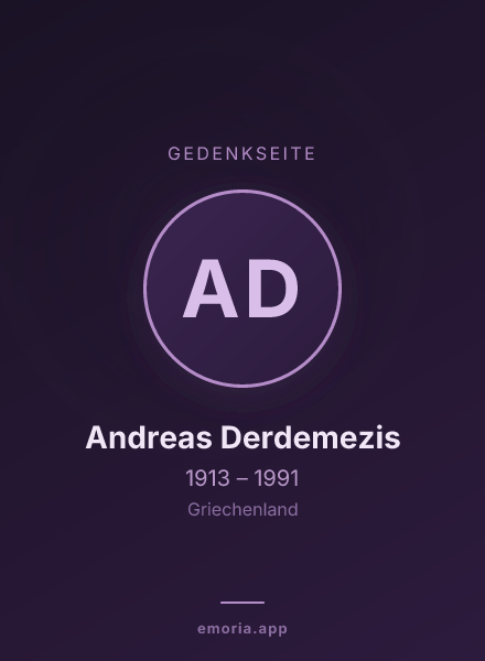 Gedenkportrait von Andreas Derdemezis