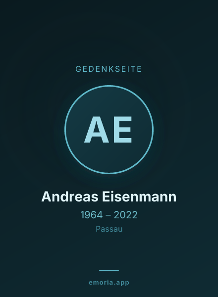 Gedenkportrait von Andreas Eisenmann