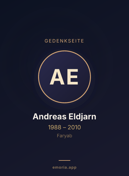 Gedenkportrait von Andreas Eldjarn
