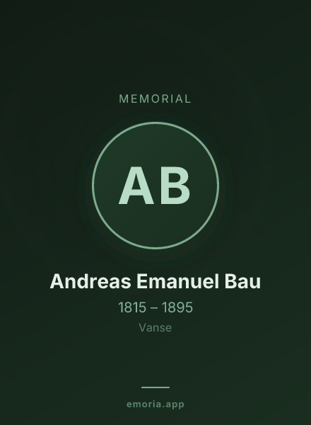 Memorial portrait of Andreas Emanuel Bau