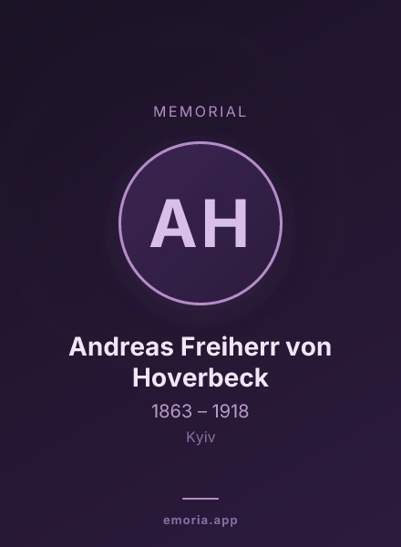 Memorial portrait of Andreas Freiherr von Hoverbeck