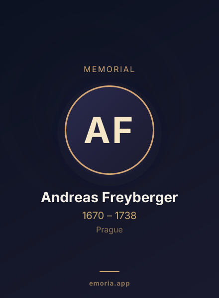 Memorial portrait of Andreas Freyberger