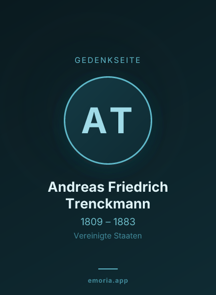 Gedenkportrait von Andreas Friedrich Trenckmann