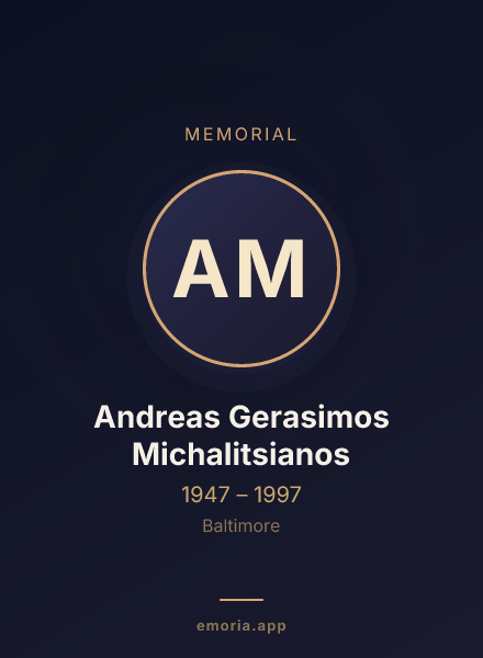 Memorial portrait of Andreas Gerasimos Michalitsianos