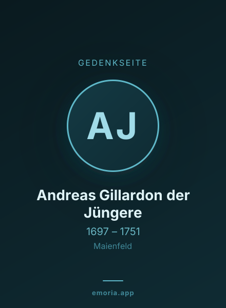 Gedenkportrait von Andreas Gillardon der Jüngere