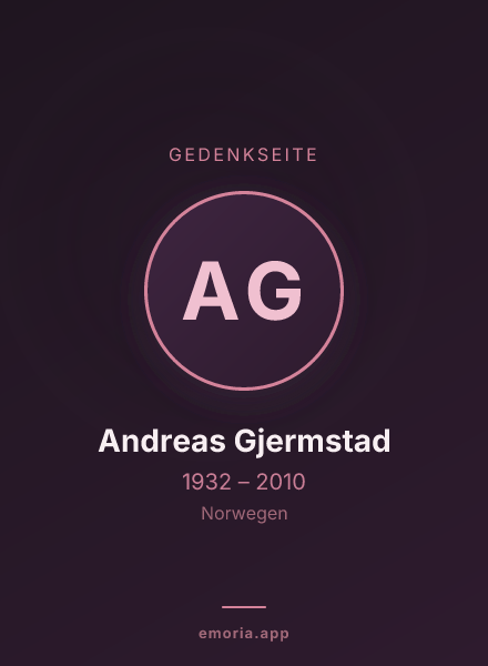 Gedenkportrait von Andreas Gjermstad
