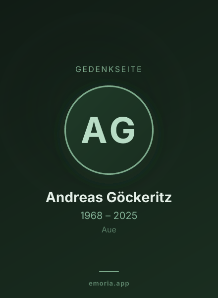 Gedenkportrait von Andreas Göckeritz