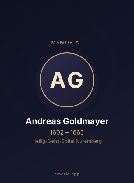 Memorial portrait of Andreas Goldmayer