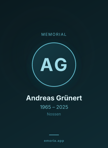 Memorial portrait of Andreas Grünert
