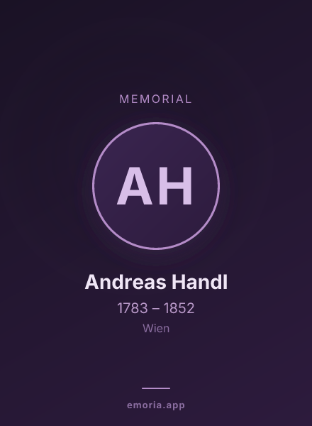 Memorial portrait of Andreas Handl