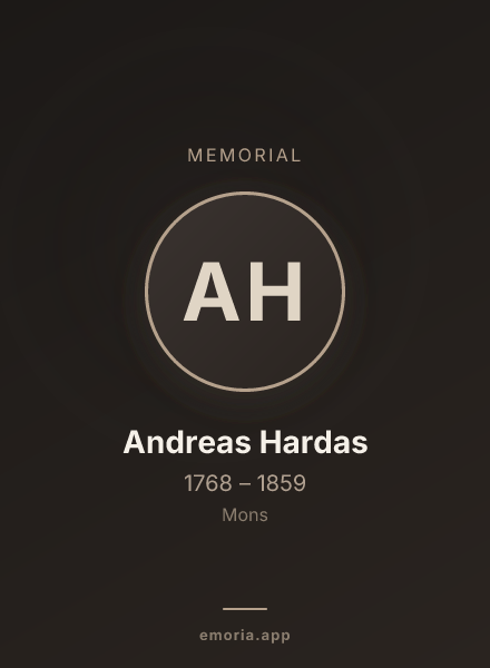 Memorial portrait of Andreas Hardas
