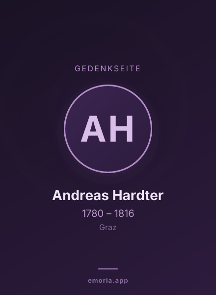 Gedenkportrait von Andreas Hardter