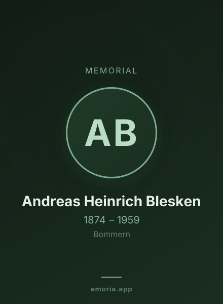 Memorial portrait of Andreas Heinrich Blesken