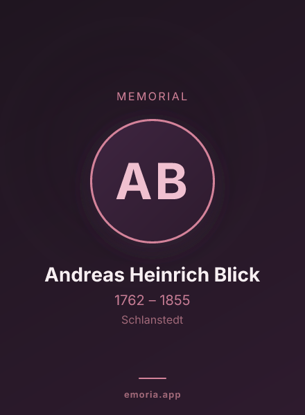 Memorial portrait of Andreas Heinrich Blick