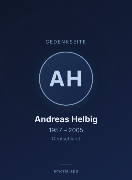 Gedenkportrait von Andreas Helbig