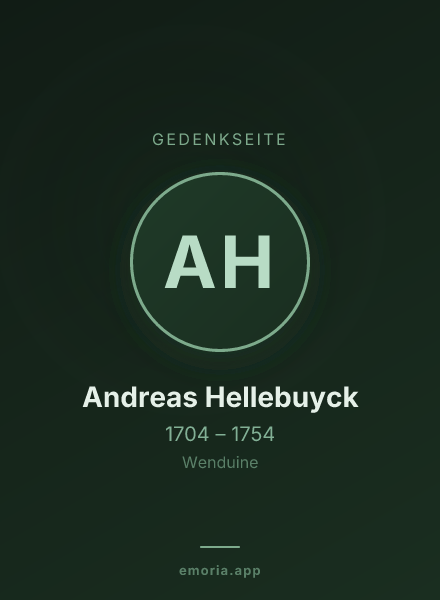 Gedenkportrait von Andreas Hellebuyck