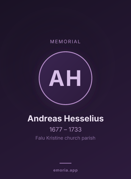 Memorial portrait of Andreas Hesselius
