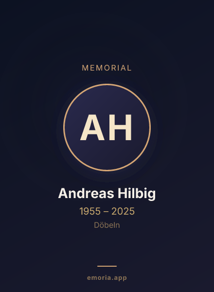 Memorial portrait of Andreas Hilbig